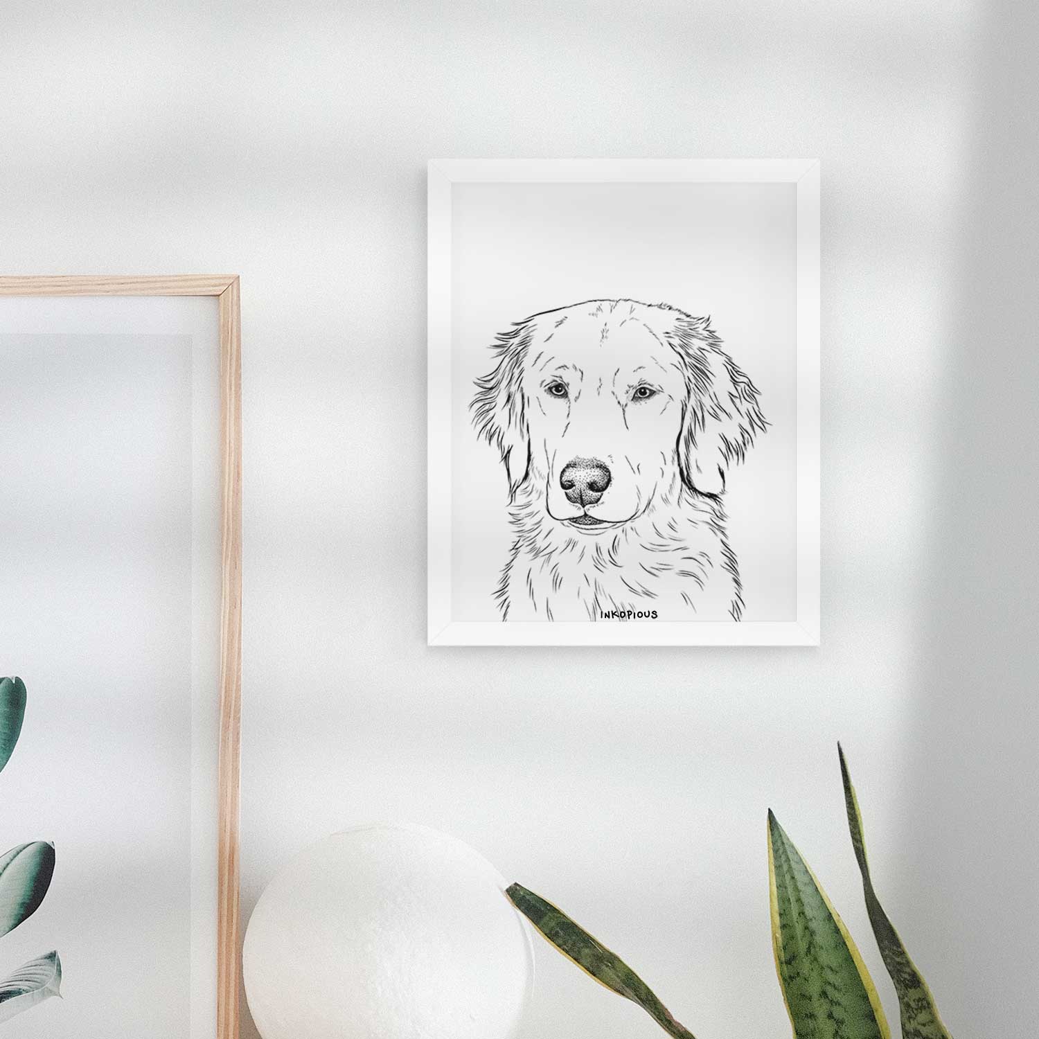 Eli the Golden Retriever Art Print