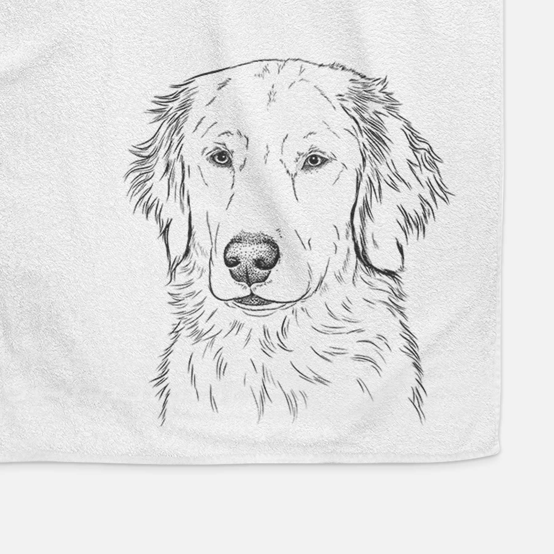 Eli the Golden Retriever Decorative Hand Towel