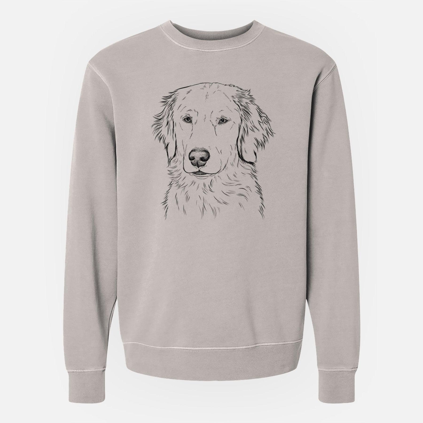 Bare Eli the Golden Retriever - Unisex Pigment Dyed Crew Sweatshirt