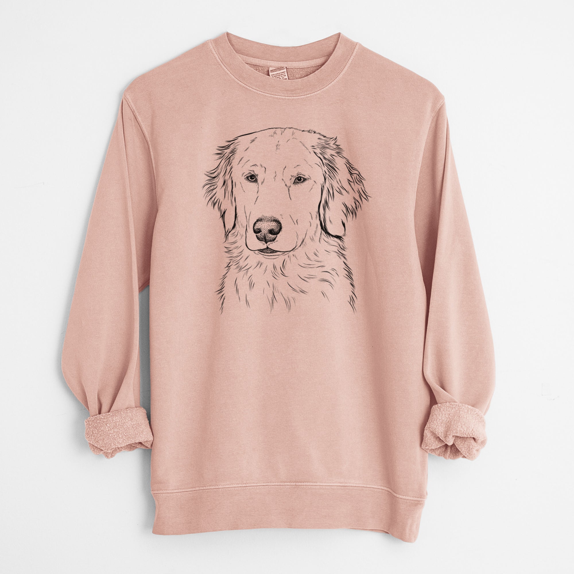 Bare Eli the Golden Retriever - Unisex Pigment Dyed Crew Sweatshirt