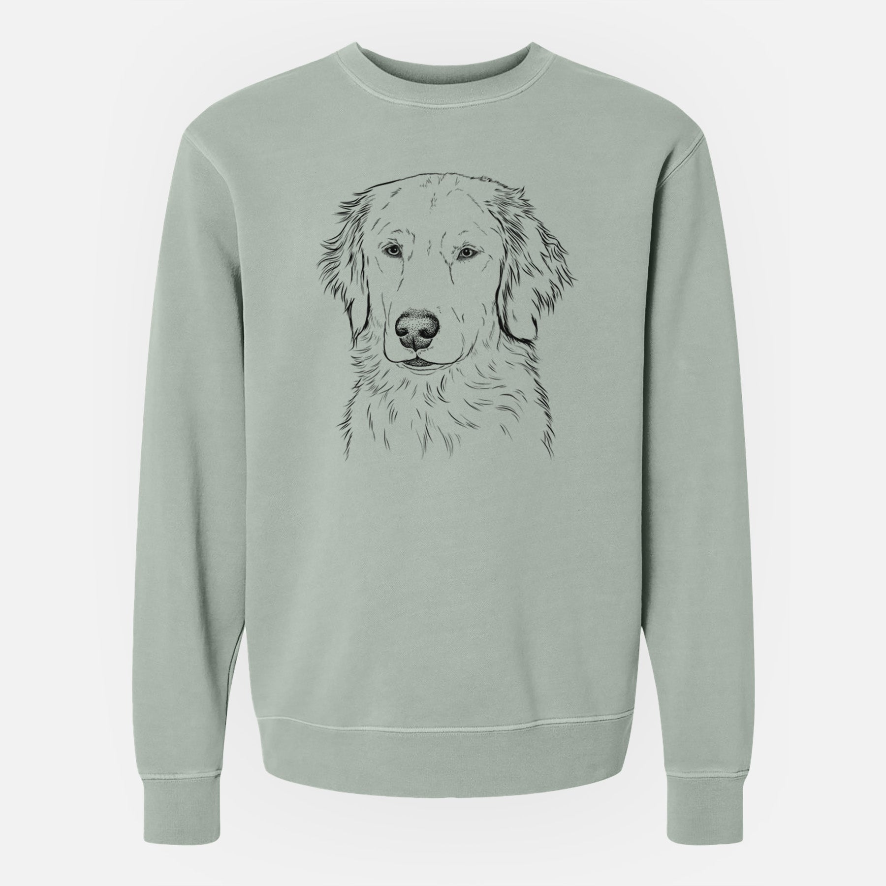 Bare Eli the Golden Retriever - Unisex Pigment Dyed Crew Sweatshirt