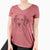 Bare Eli the Golden Retriever - Women's V-neck Shirt