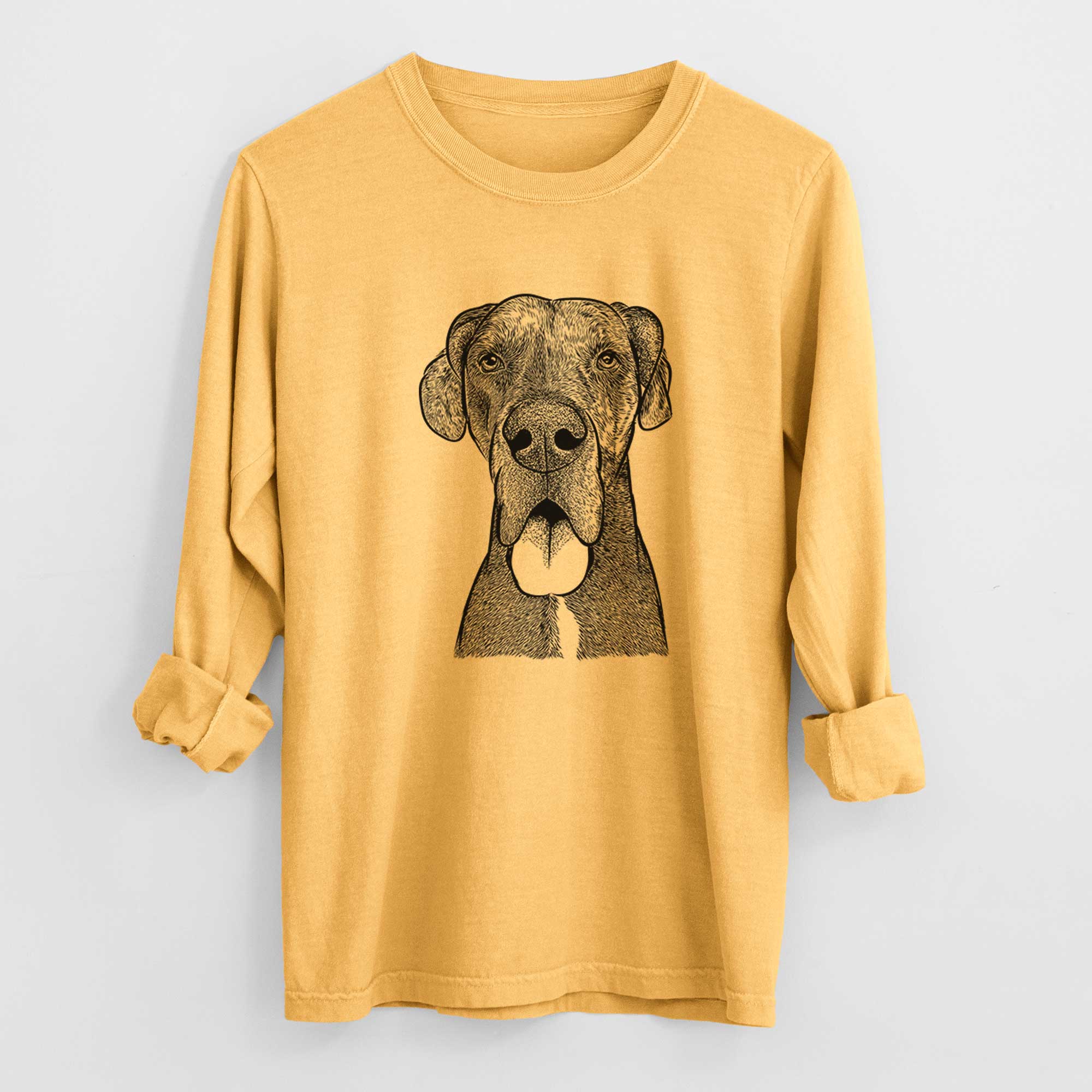 Bare Eli the Great Dane - Heavyweight 100% Cotton Long Sleeve