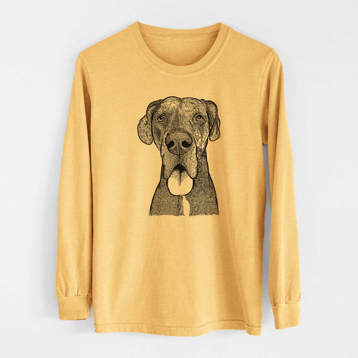 Bare Eli the Great Dane - Heavyweight 100% Cotton Long Sleeve