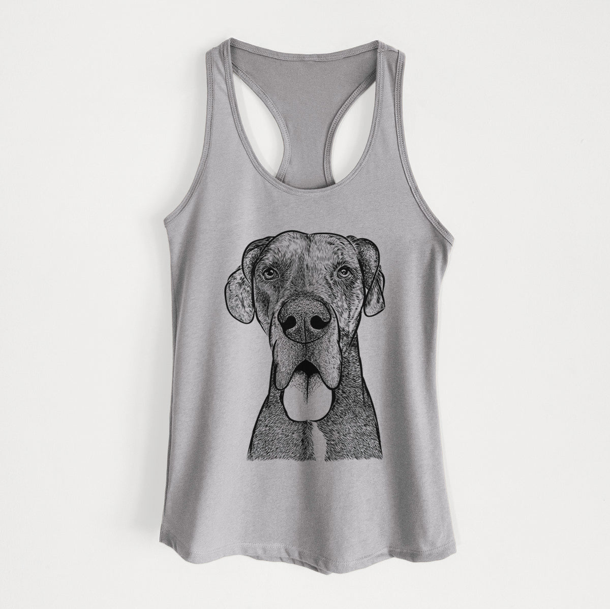 Eli the Great Dane - Women&#39;s Racerback Tanktop