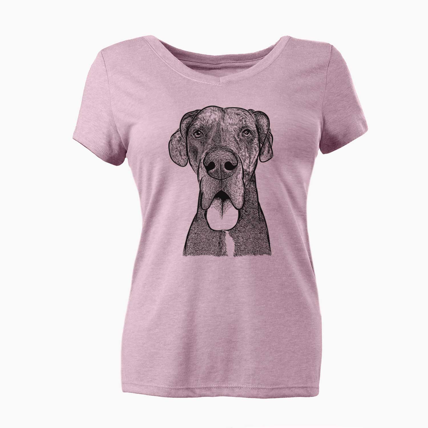 Bare Eli the Great Dane - Women's V-neck Shirt