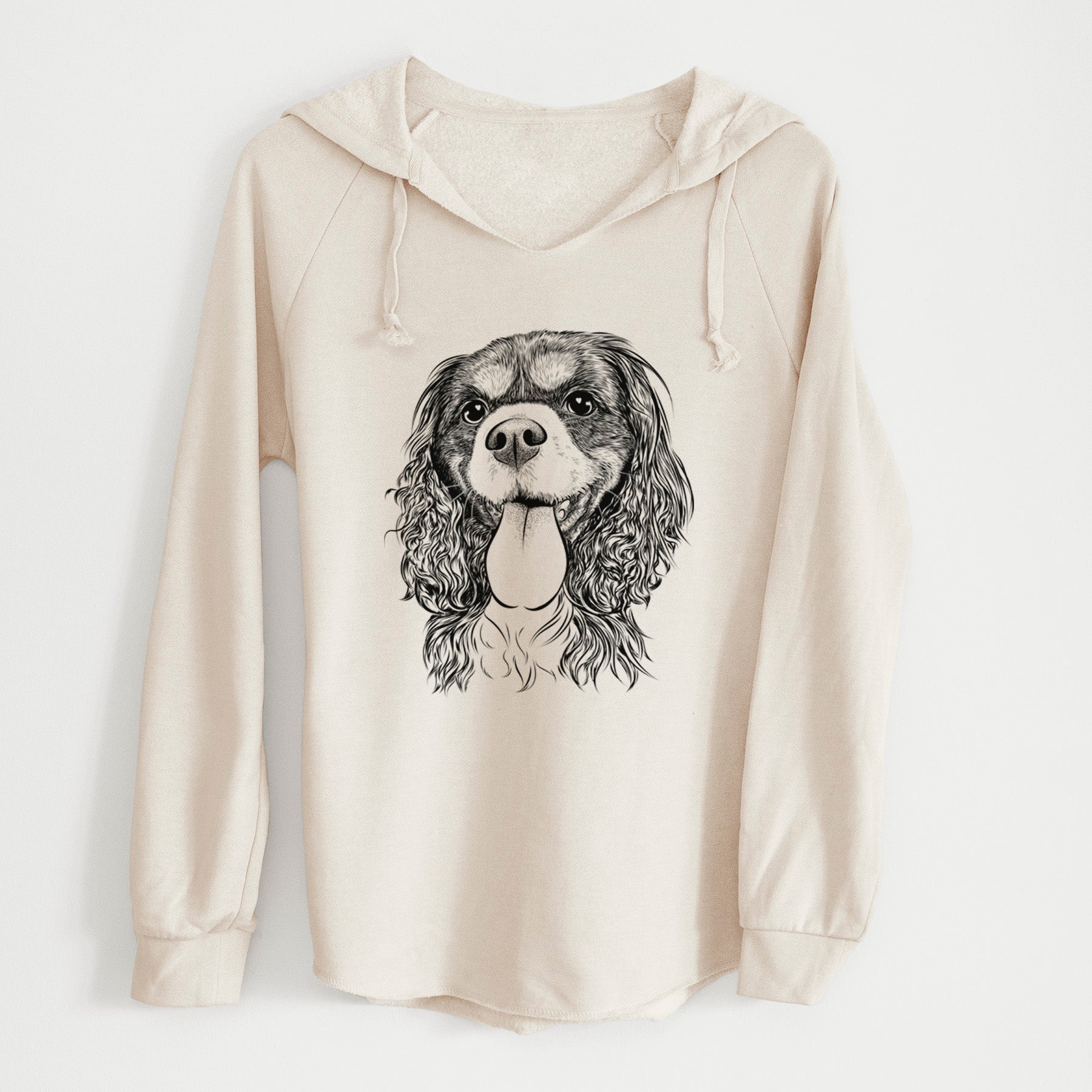 Bare Elizabeth the Cavalier King Charles Spaniel - Cali Wave Hooded Sweatshirt