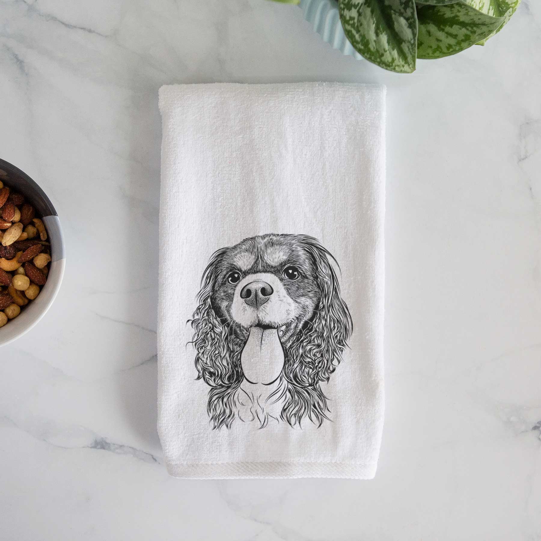 Elizabeth the Cavalier King Charles Spaniel Decorative Hand Towel