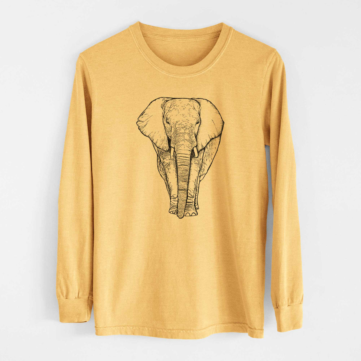 Bare Ella the Elephant - Heavyweight 100% Cotton Long Sleeve
