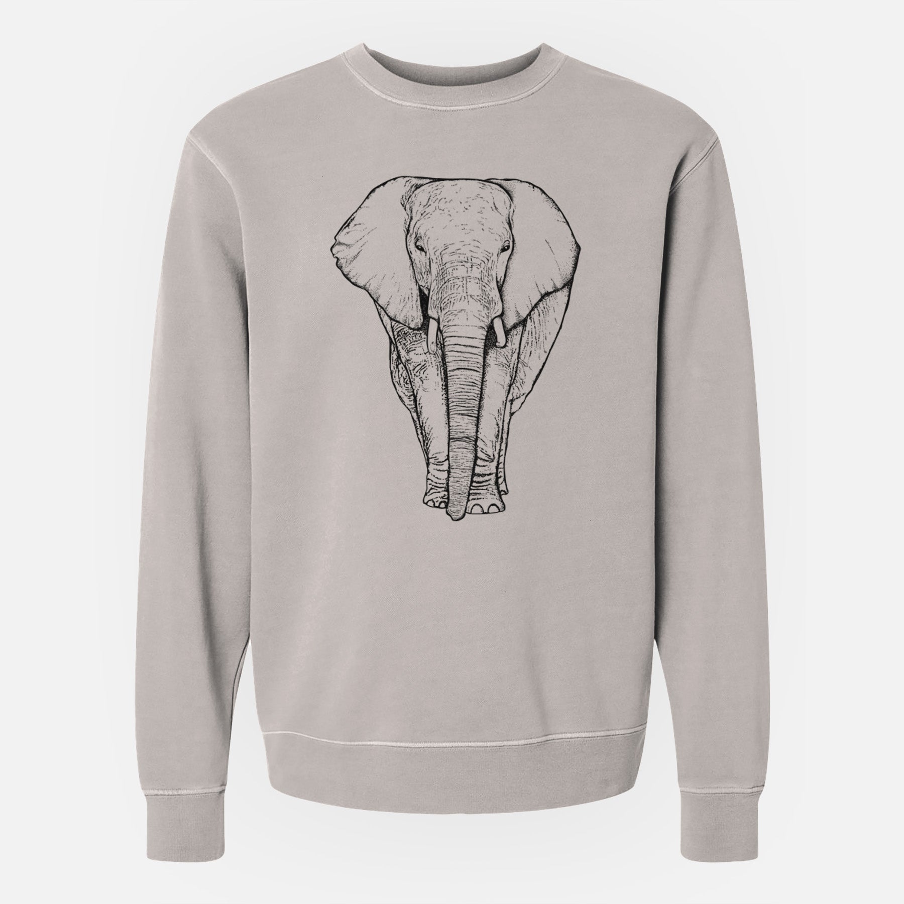 Bare Ella the Elephant - Unisex Pigment Dyed Crew Sweatshirt