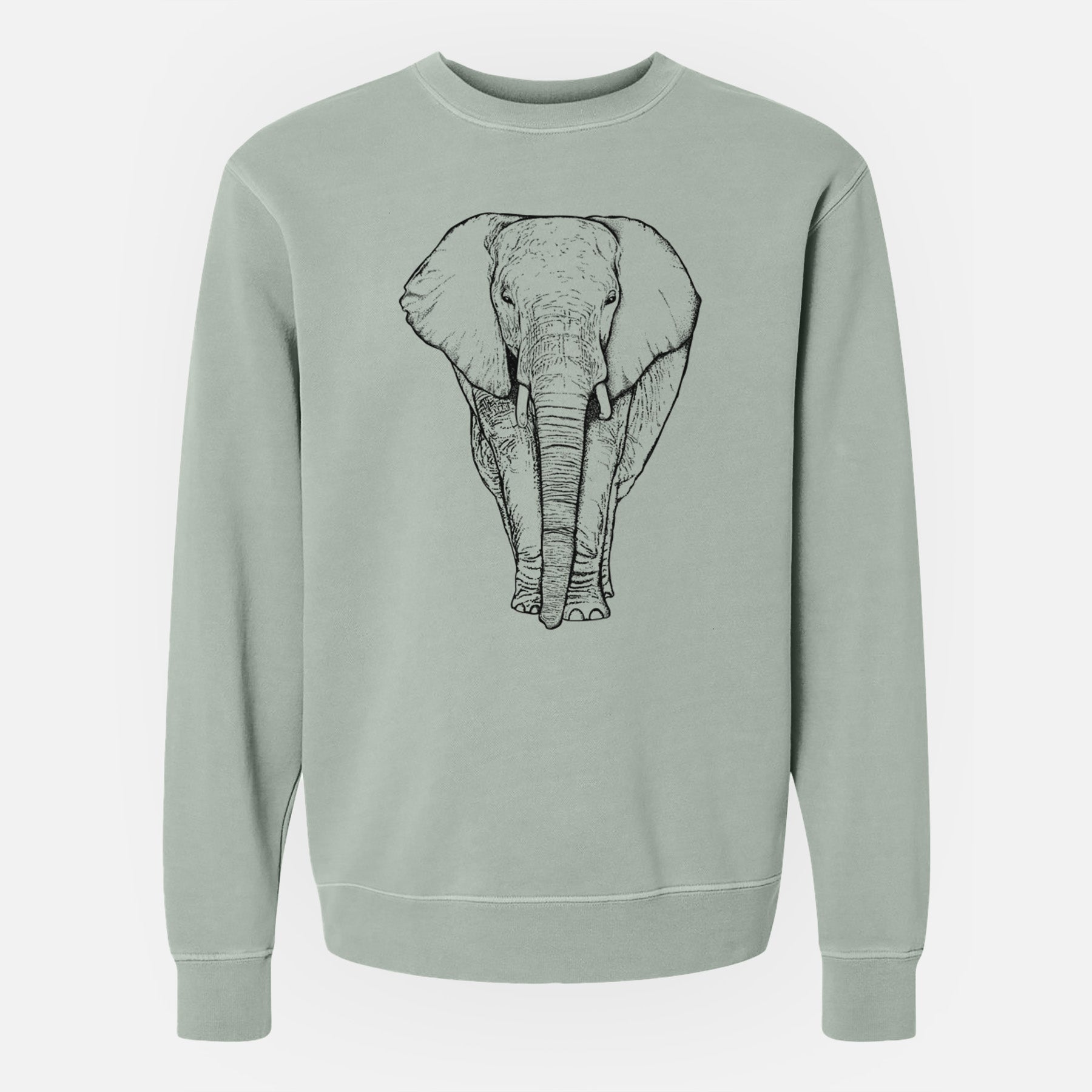 Bare Ella the Elephant - Unisex Pigment Dyed Crew Sweatshirt