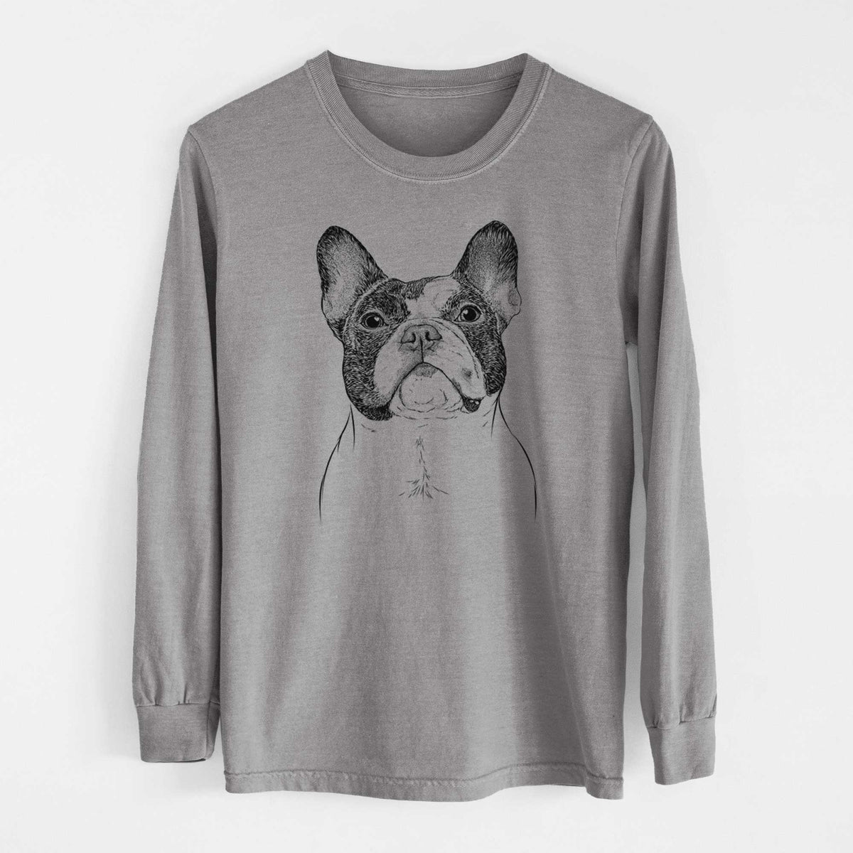 Bare Ella the French Bulldog - Heavyweight 100% Cotton Long Sleeve