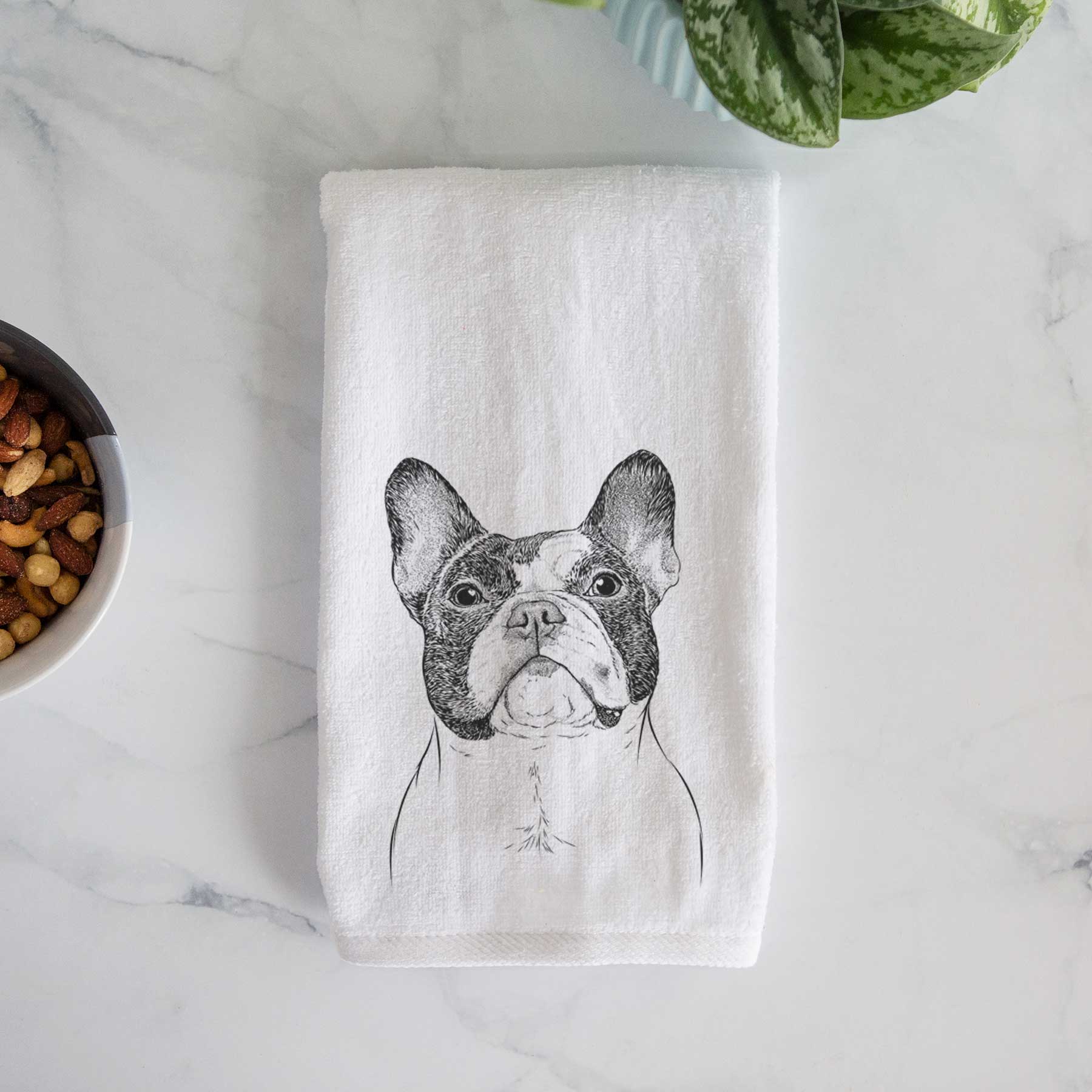 Ella the French Bulldog Decorative Hand Towel