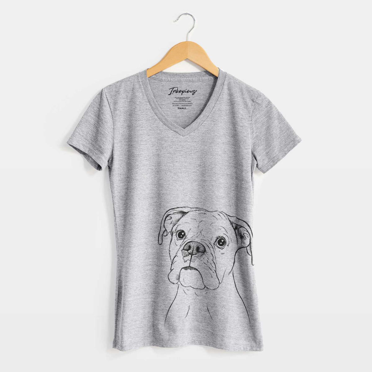 Bare Ellie the Boxer - Women's V-neck Shirt
