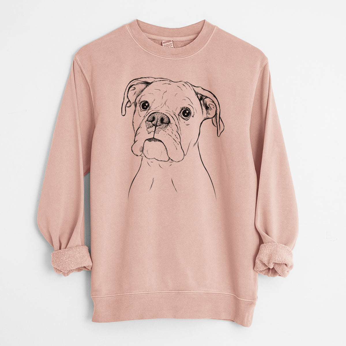 Bare Ellie the Boxer - Unisex Pigment Dyed Crew Sweatshirt