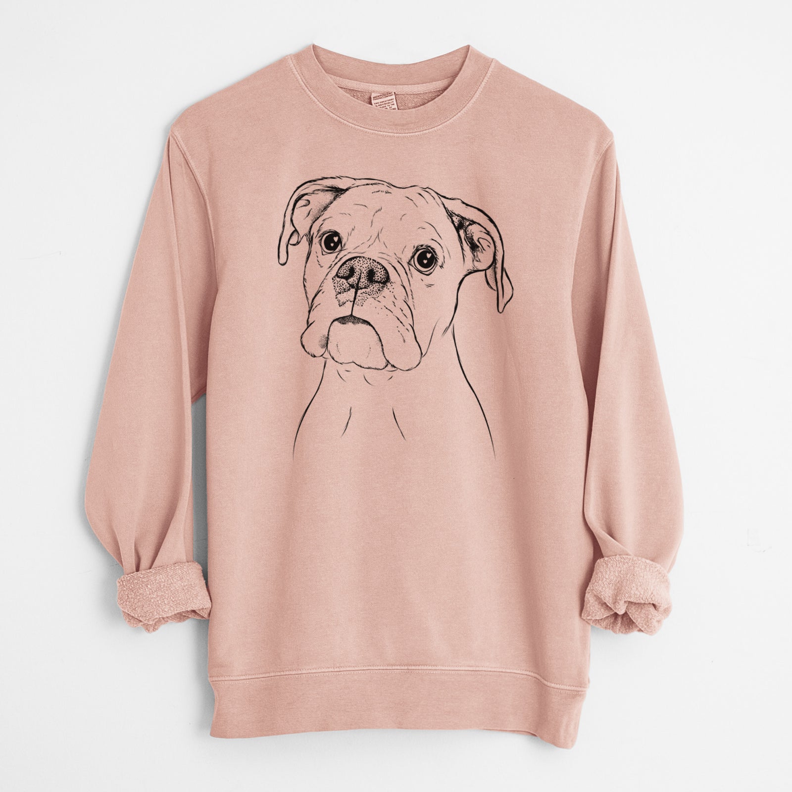 Bare Ellie the Boxer - Unisex Pigment Dyed Crew Sweatshirt