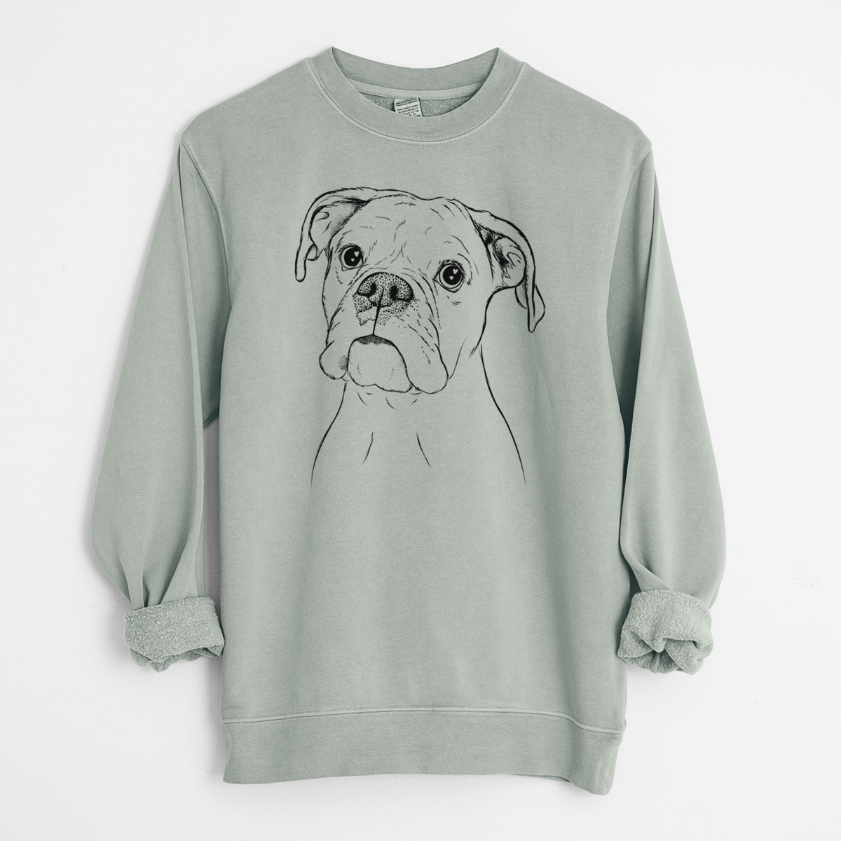 Bare Ellie the Boxer - Unisex Pigment Dyed Crew Sweatshirt