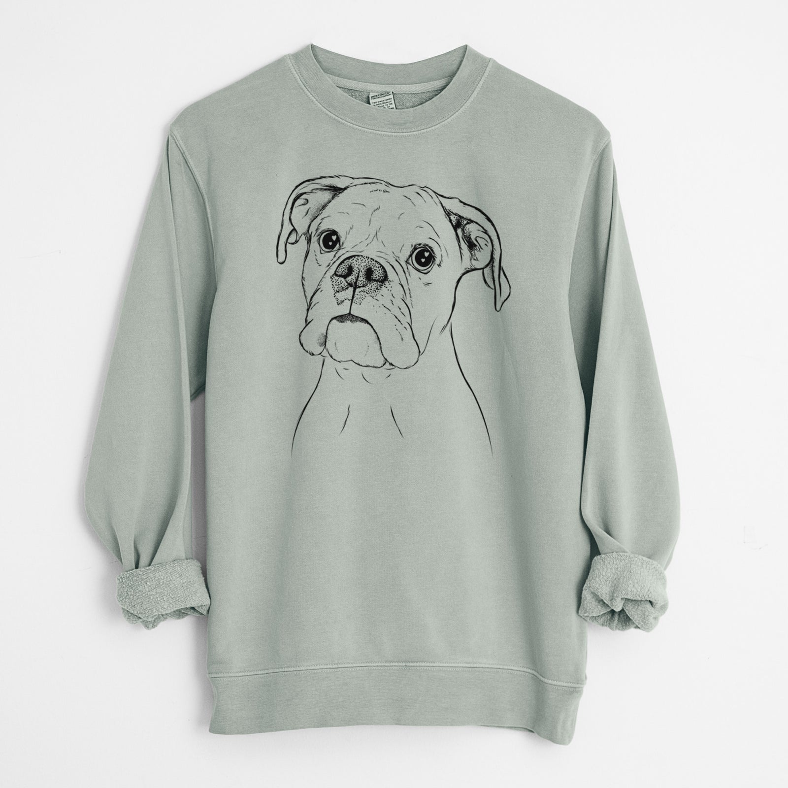 Bare Ellie the Boxer - Unisex Pigment Dyed Crew Sweatshirt