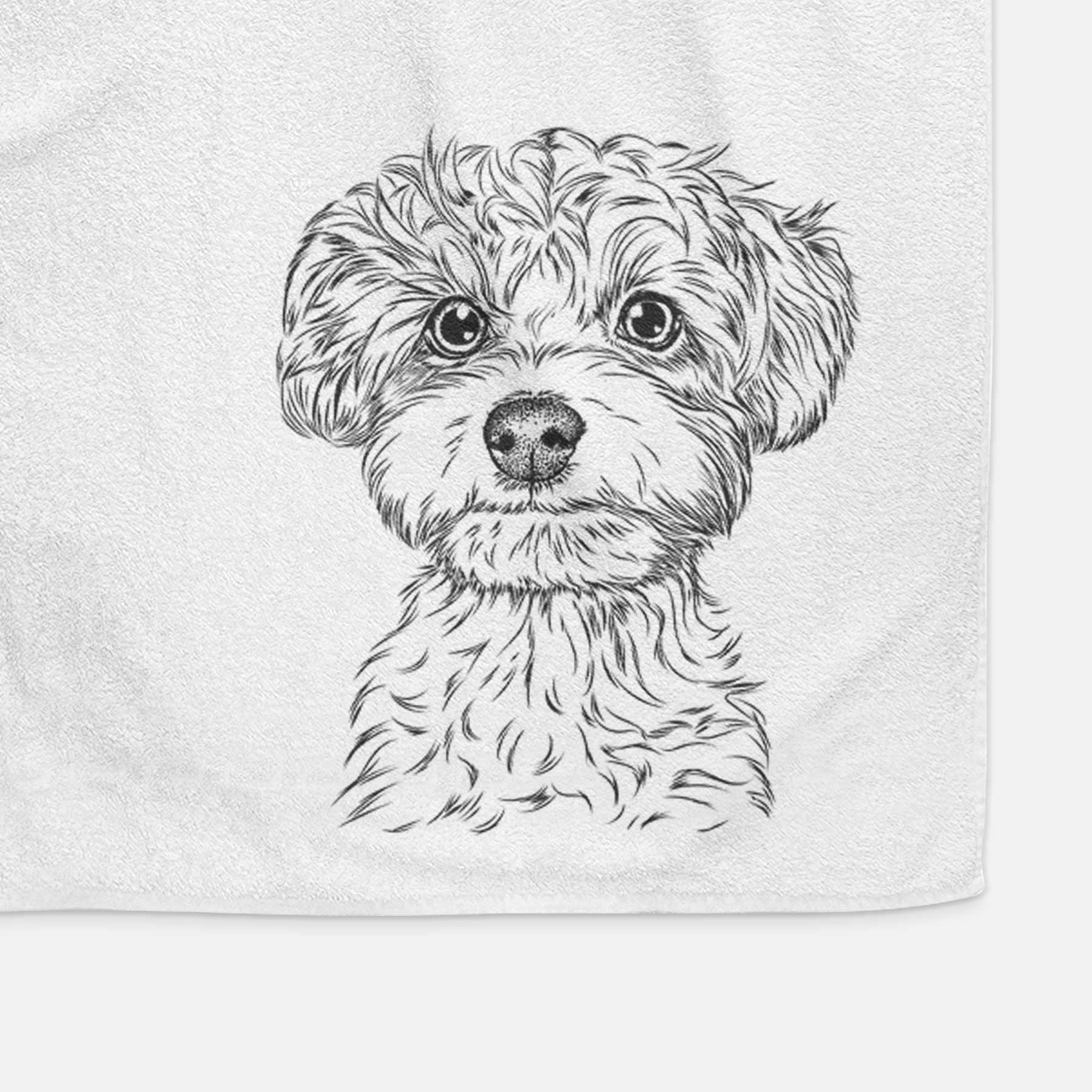 Elliott the Yorkiepoo Decorative Hand Towel