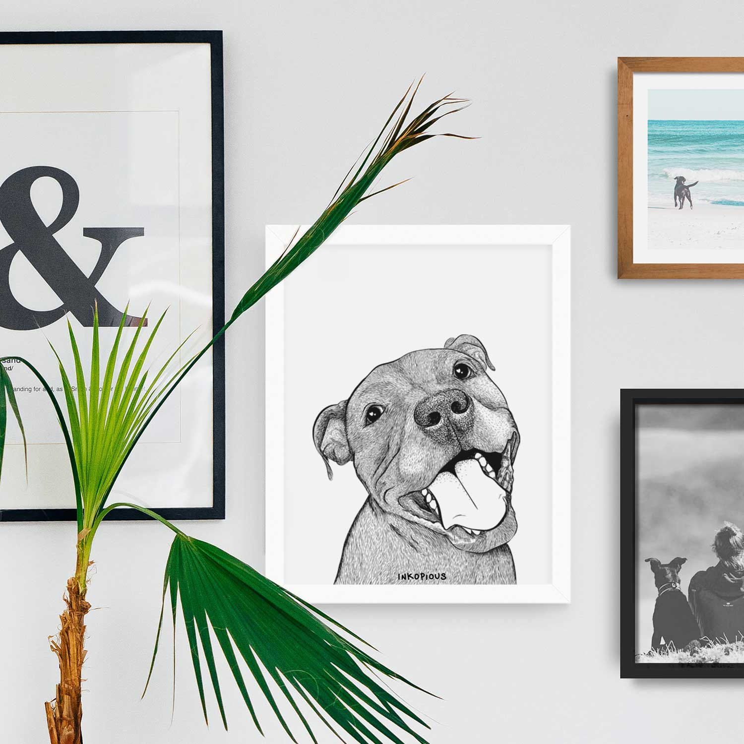 Eloise the Pitbull Mix Art Print