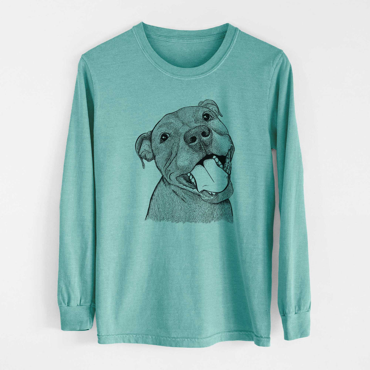 Bare Eloise the Pitbull Mix - Heavyweight 100% Cotton Long Sleeve