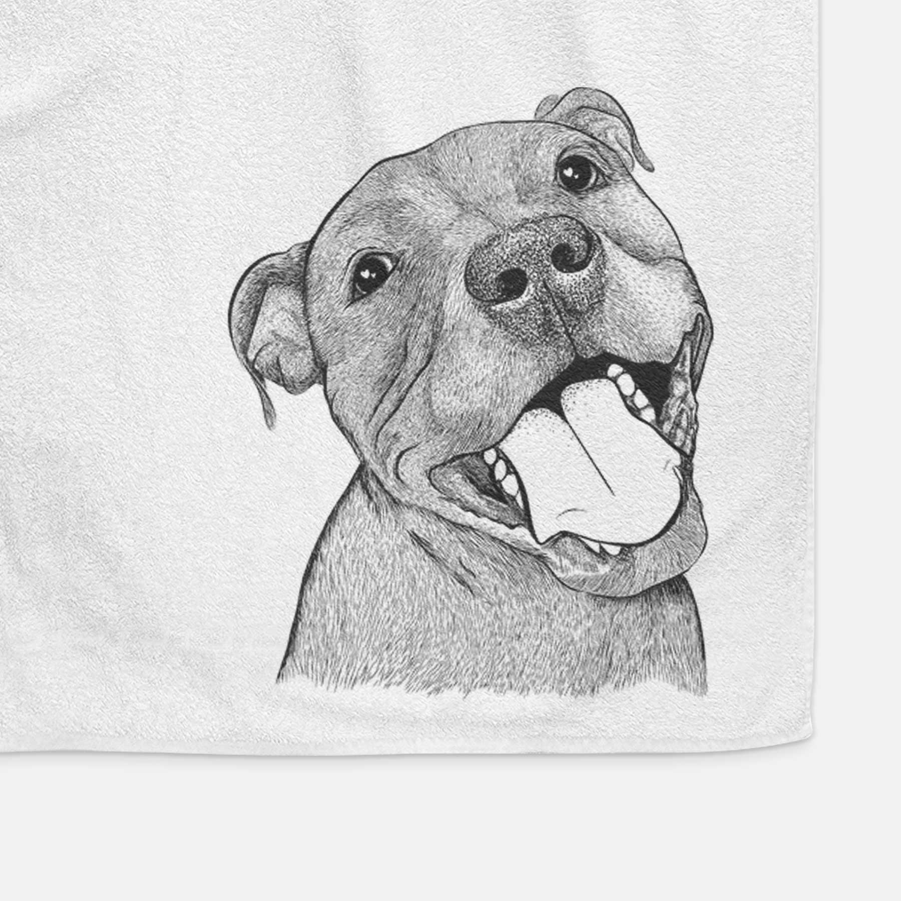 Eloise the Pitbull Mix Decorative Hand Towel