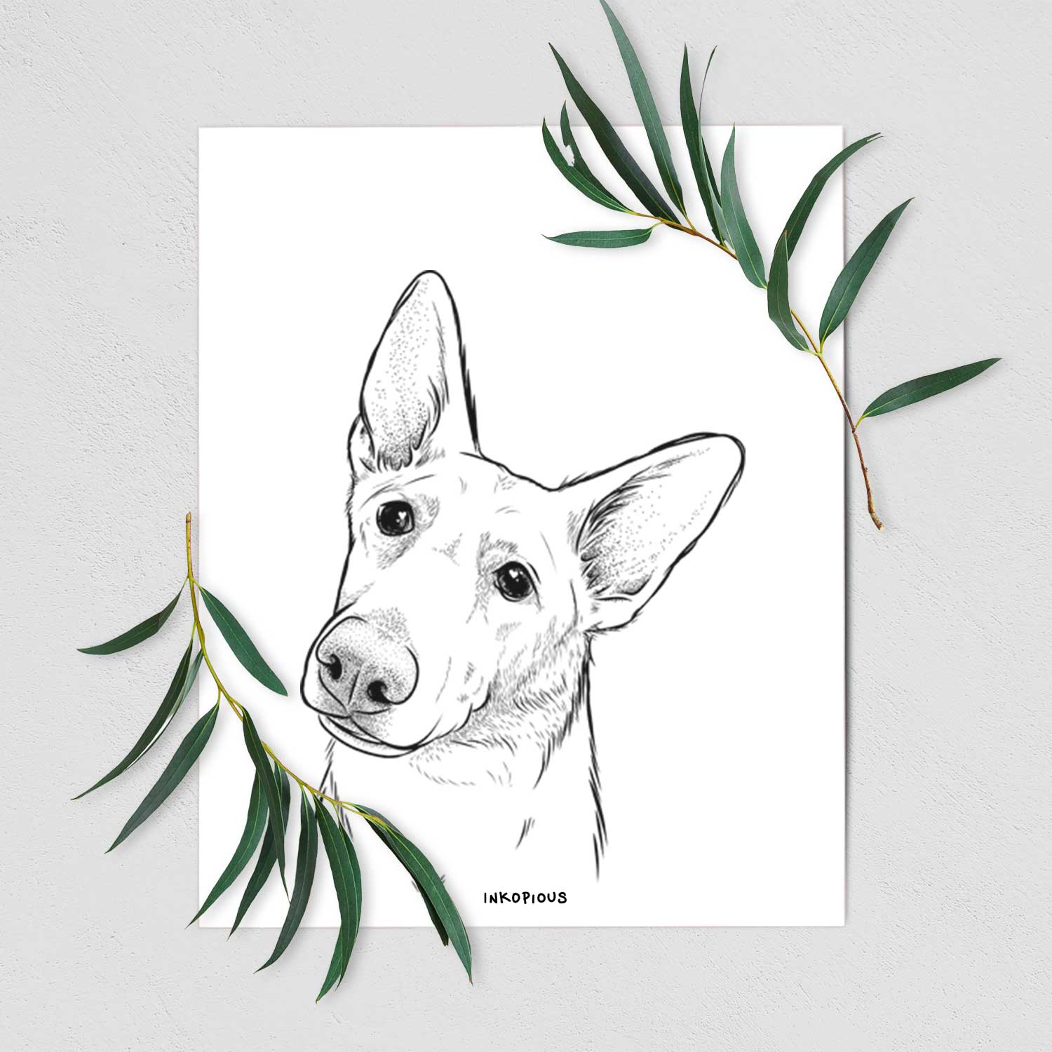 Elsa the German Shepherd Art Print