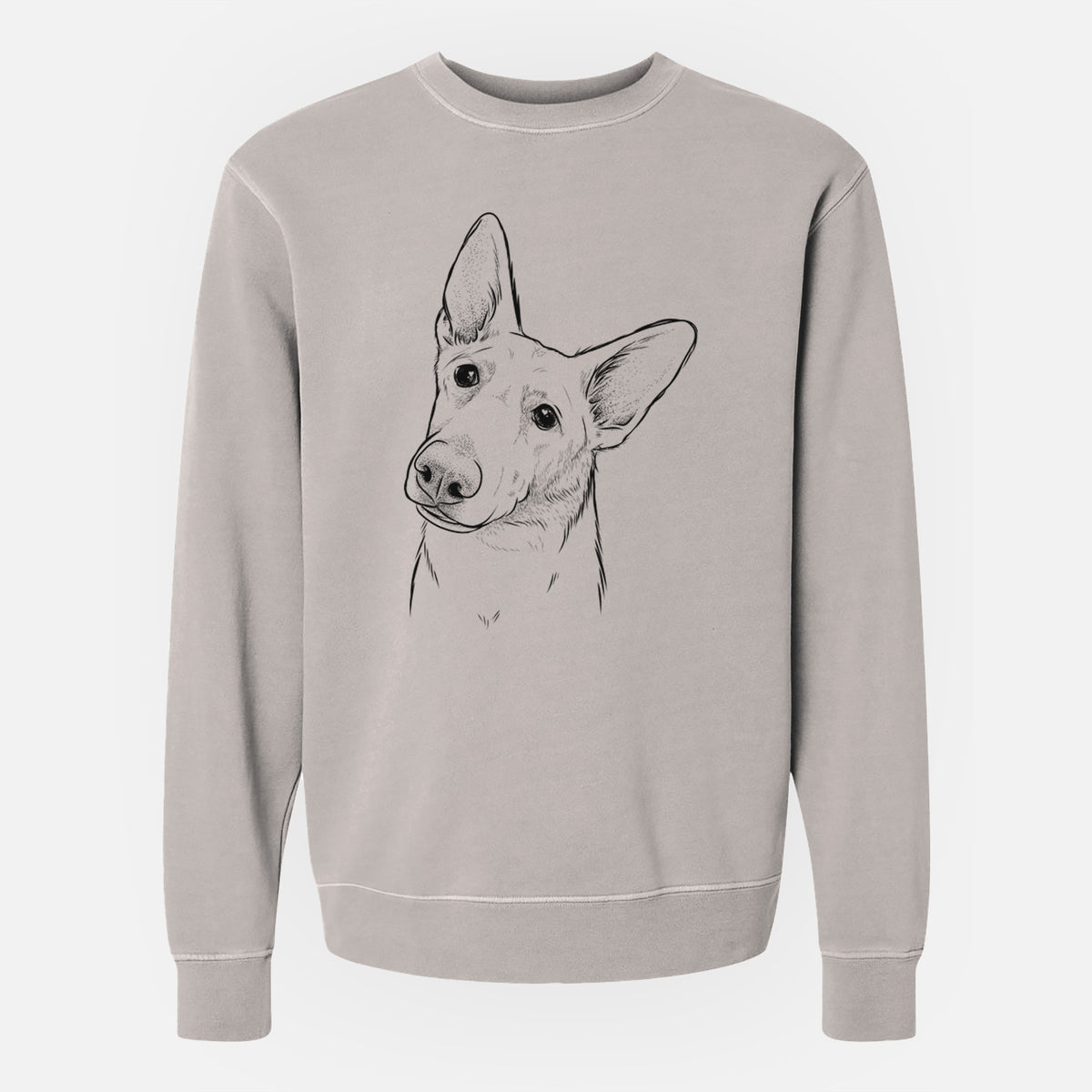 Bare Elsa the German Shepherd - Unisex Pigment Dyed Crew Sweatshirt