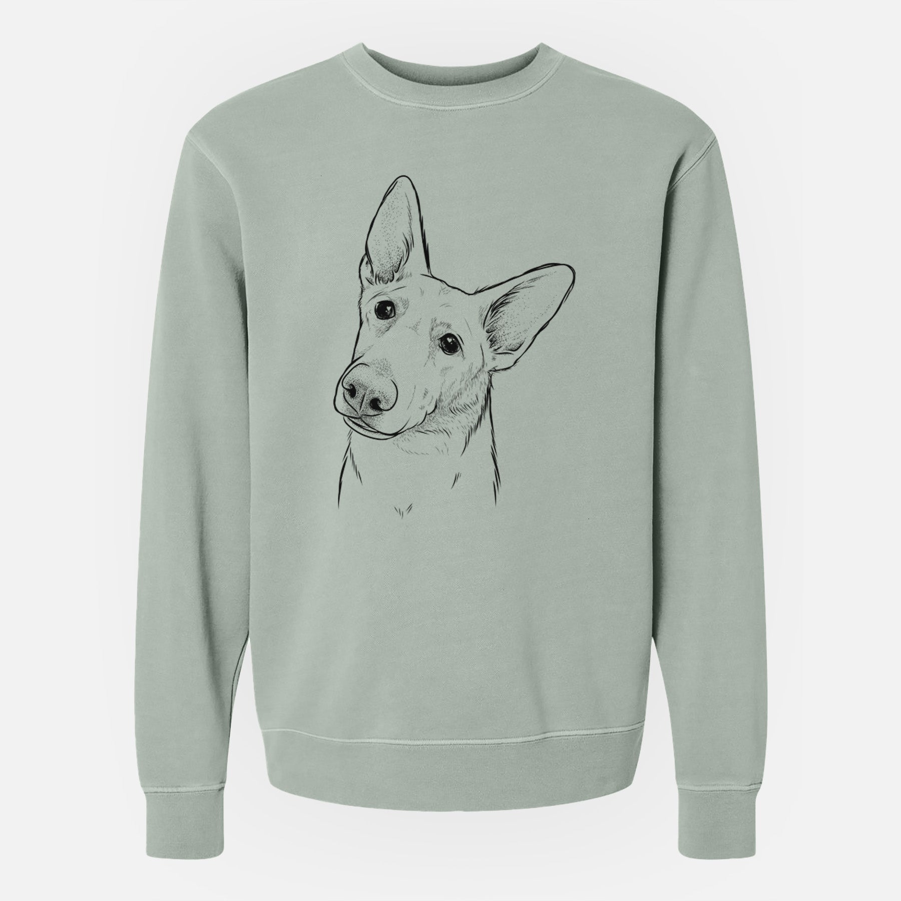 Bare Elsa the German Shepherd - Unisex Pigment Dyed Crew Sweatshirt