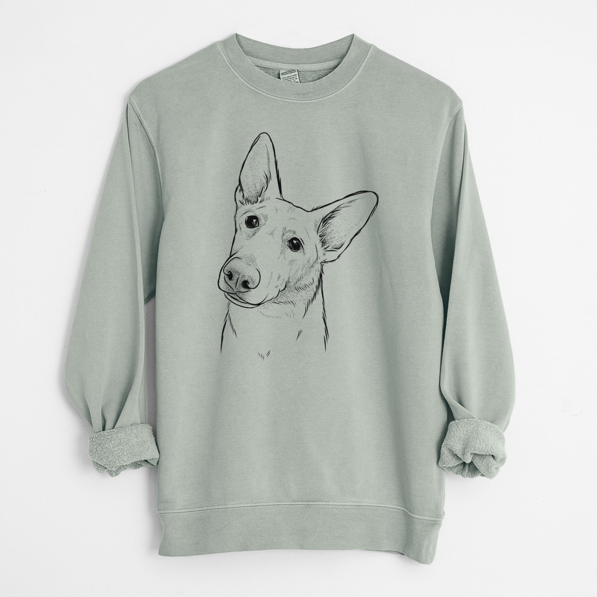 Bare Elsa the German Shepherd - Unisex Pigment Dyed Crew Sweatshirt