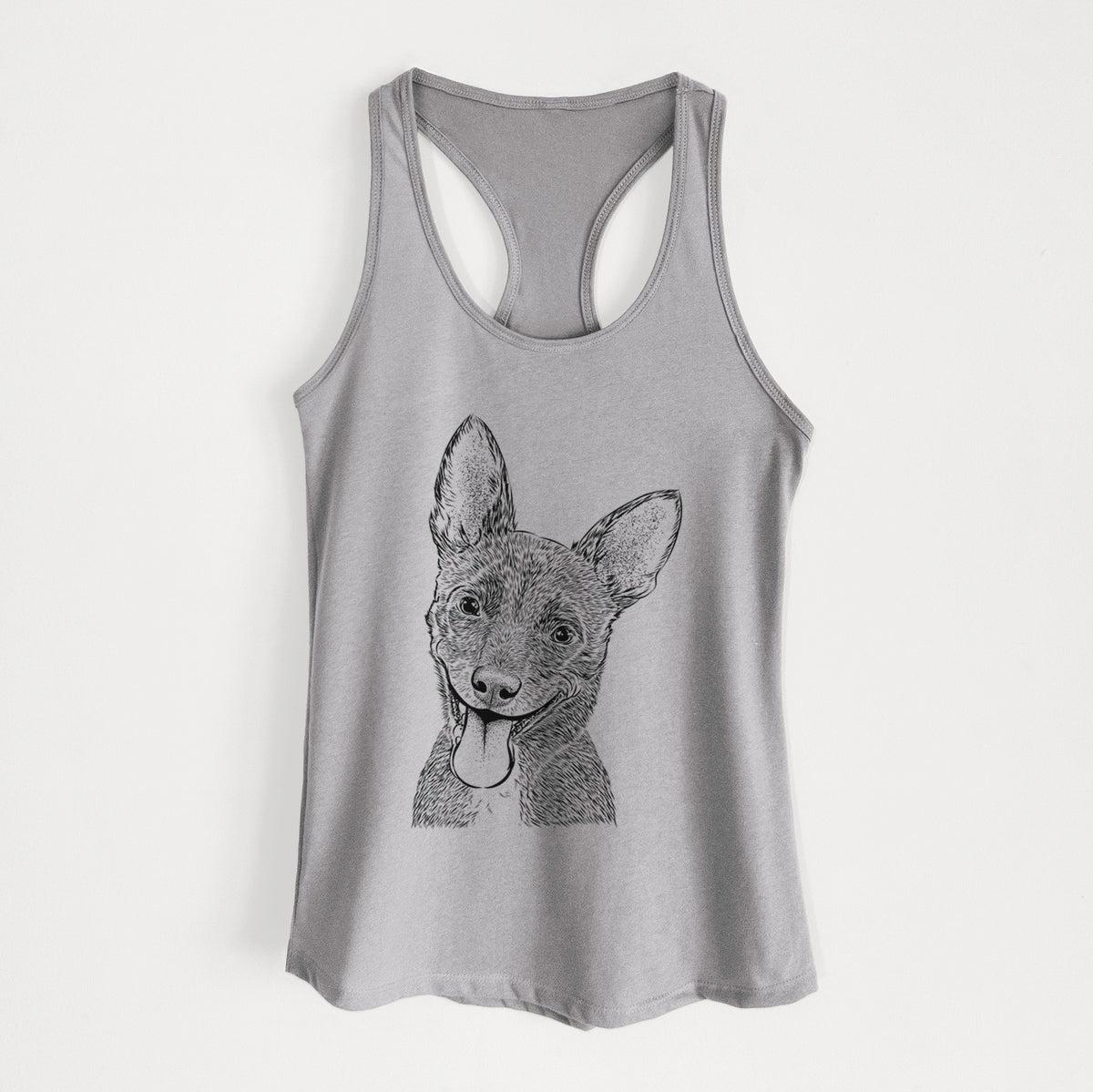 Elvira the Terrier Mix - Women&#39;s Racerback Tanktop