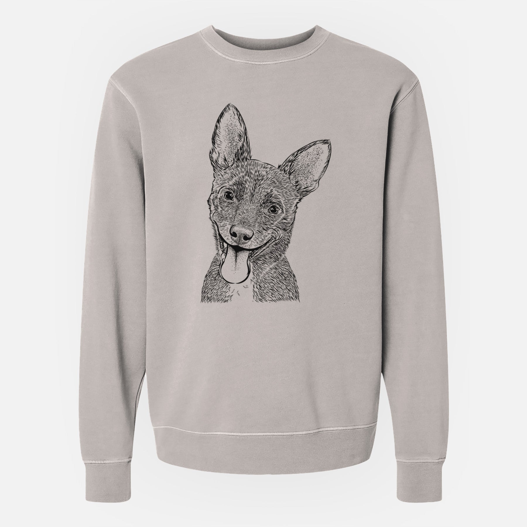 Bare Elvira the Terrier Mix - Unisex Pigment Dyed Crew Sweatshirt