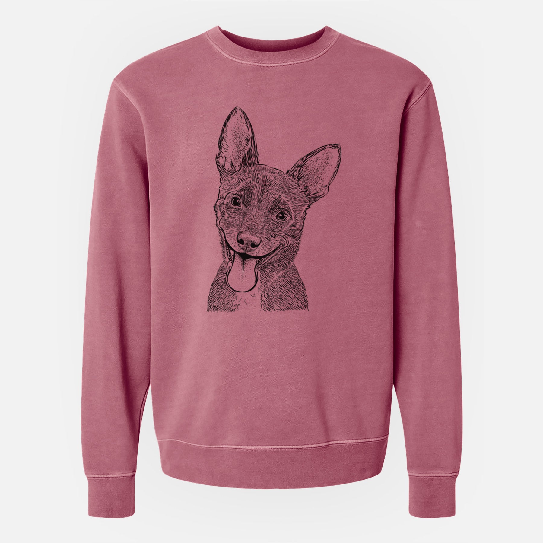 Bare Elvira the Terrier Mix - Unisex Pigment Dyed Crew Sweatshirt