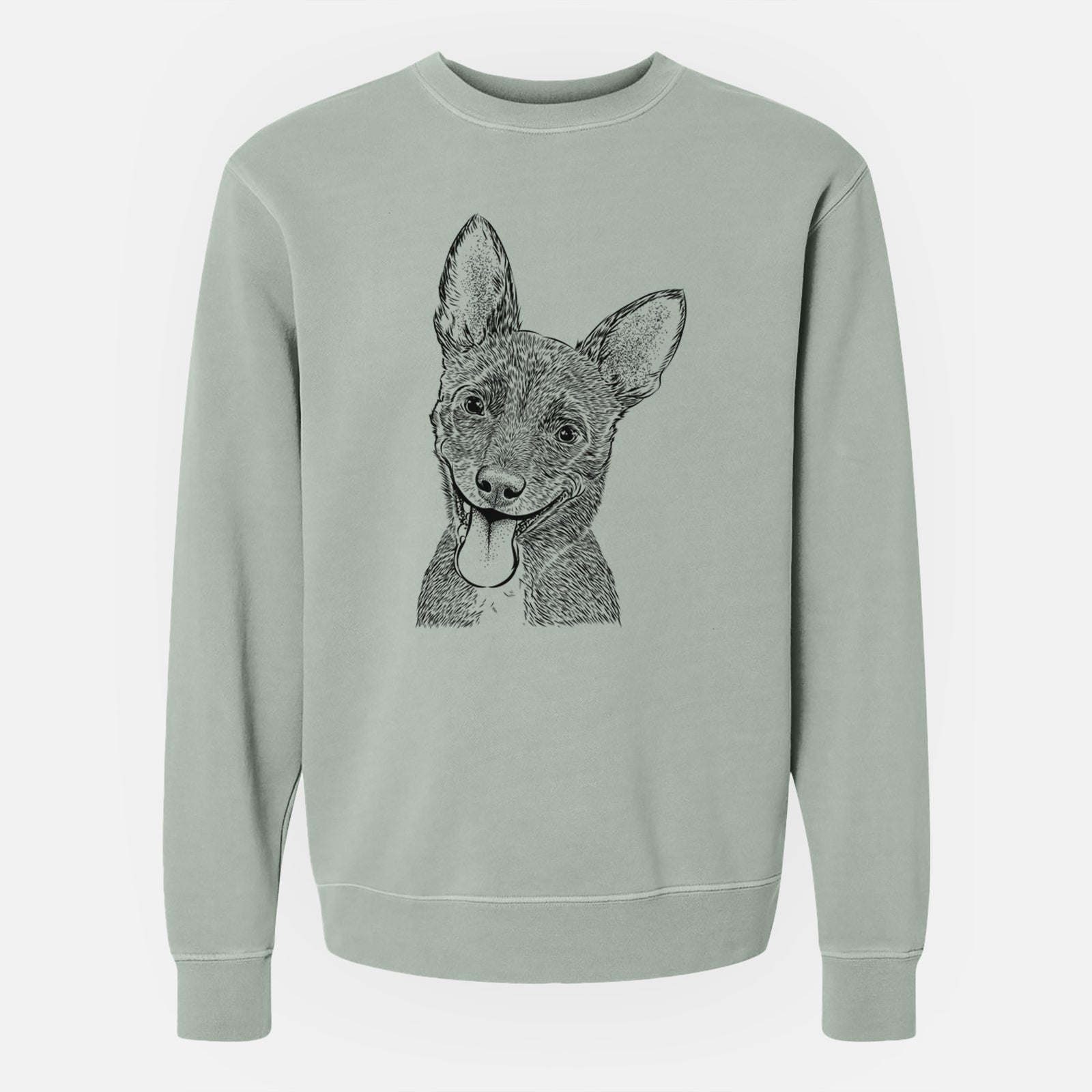 Bare Elvira the Terrier Mix - Unisex Pigment Dyed Crew Sweatshirt