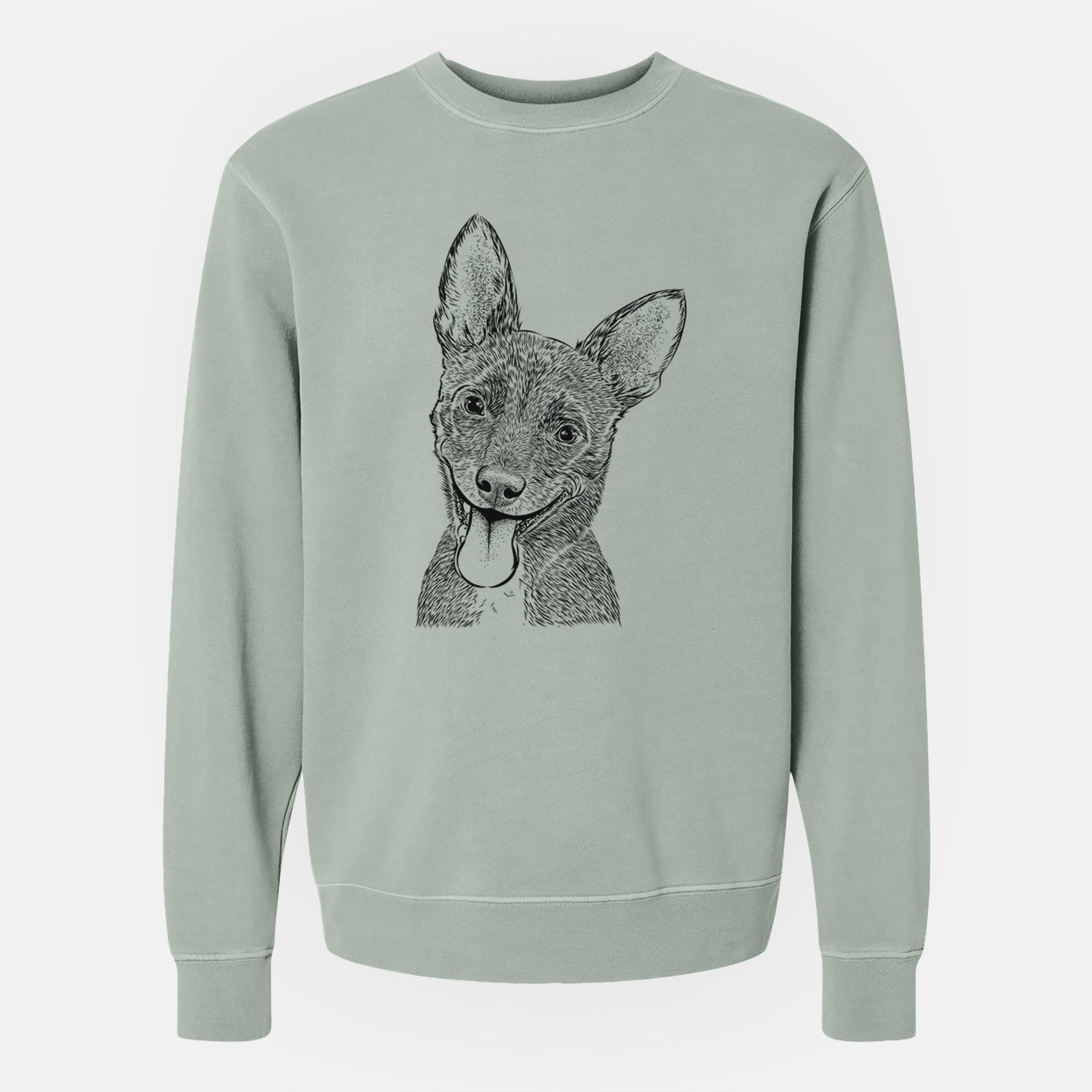 Bare Elvira the Terrier Mix - Unisex Pigment Dyed Crew Sweatshirt