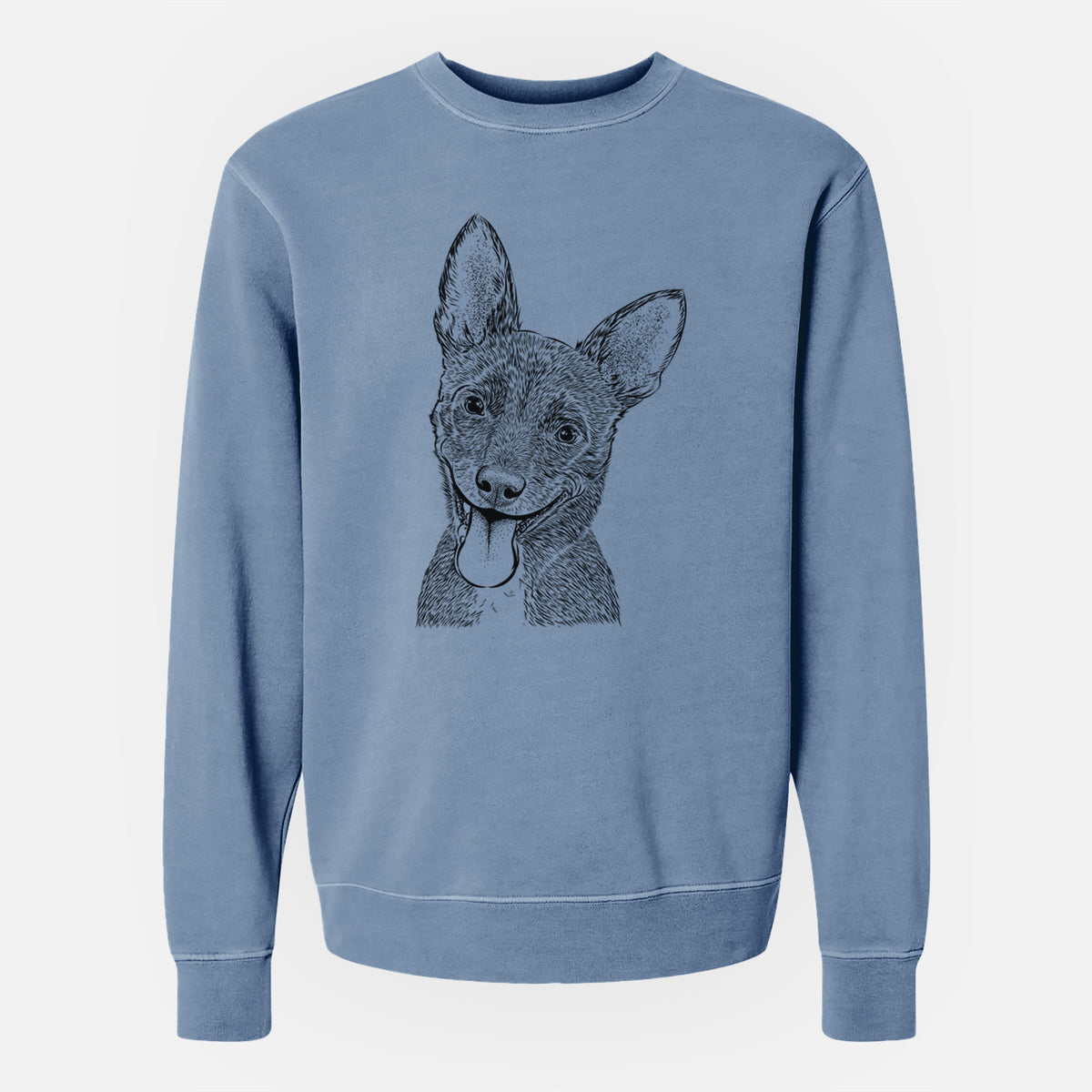 Bare Elvira the Terrier Mix - Unisex Pigment Dyed Crew Sweatshirt