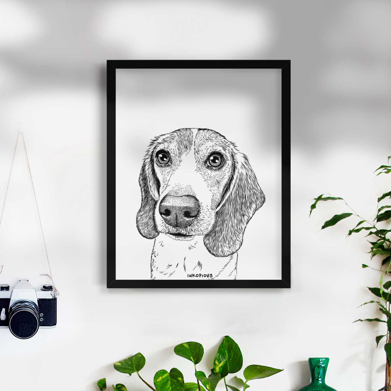 Elvis the Bluetick Beagle Art Print