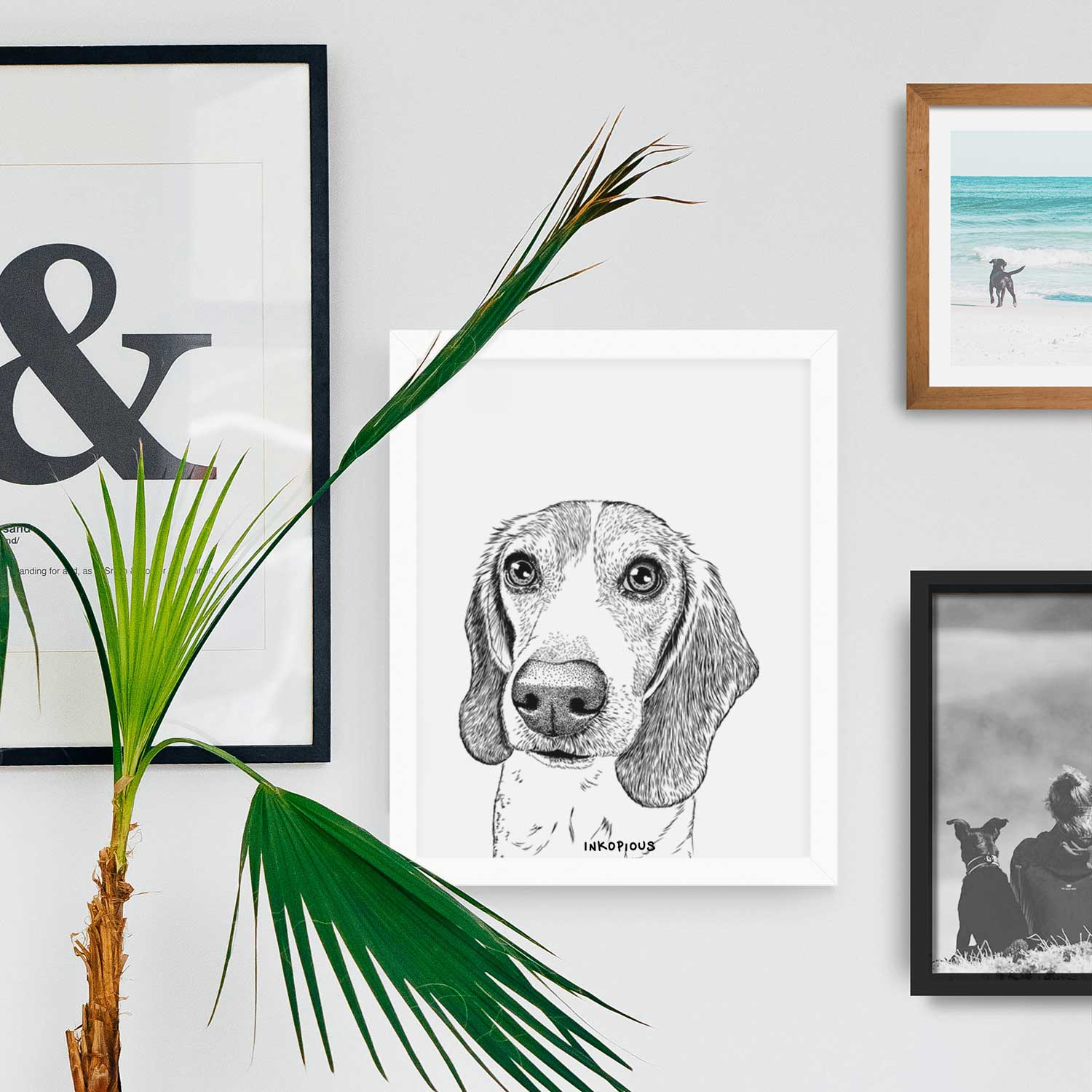 Elvis the Bluetick Beagle Art Print