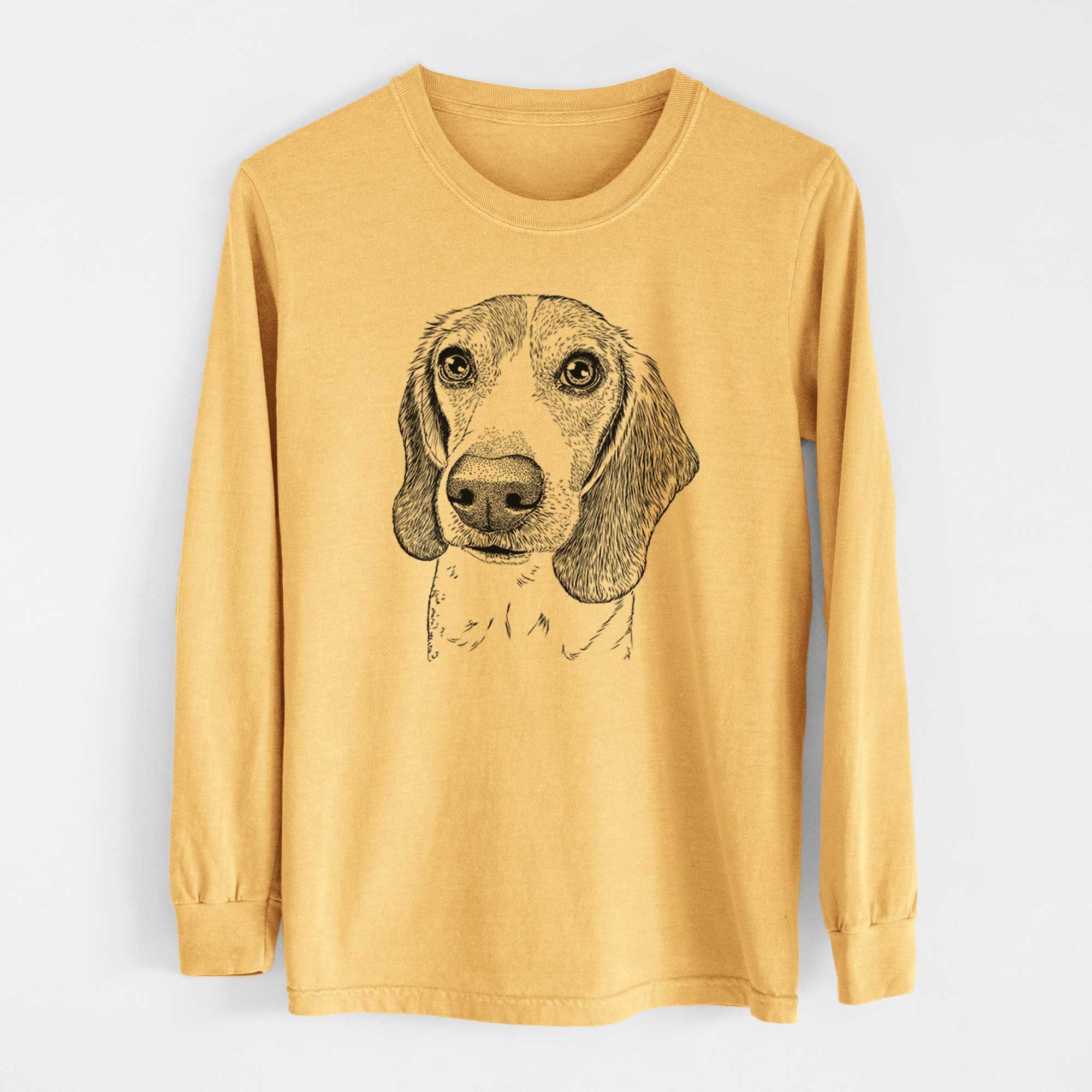 Bare Elvis the Bluetick Beagle - Heavyweight 100% Cotton Long Sleeve