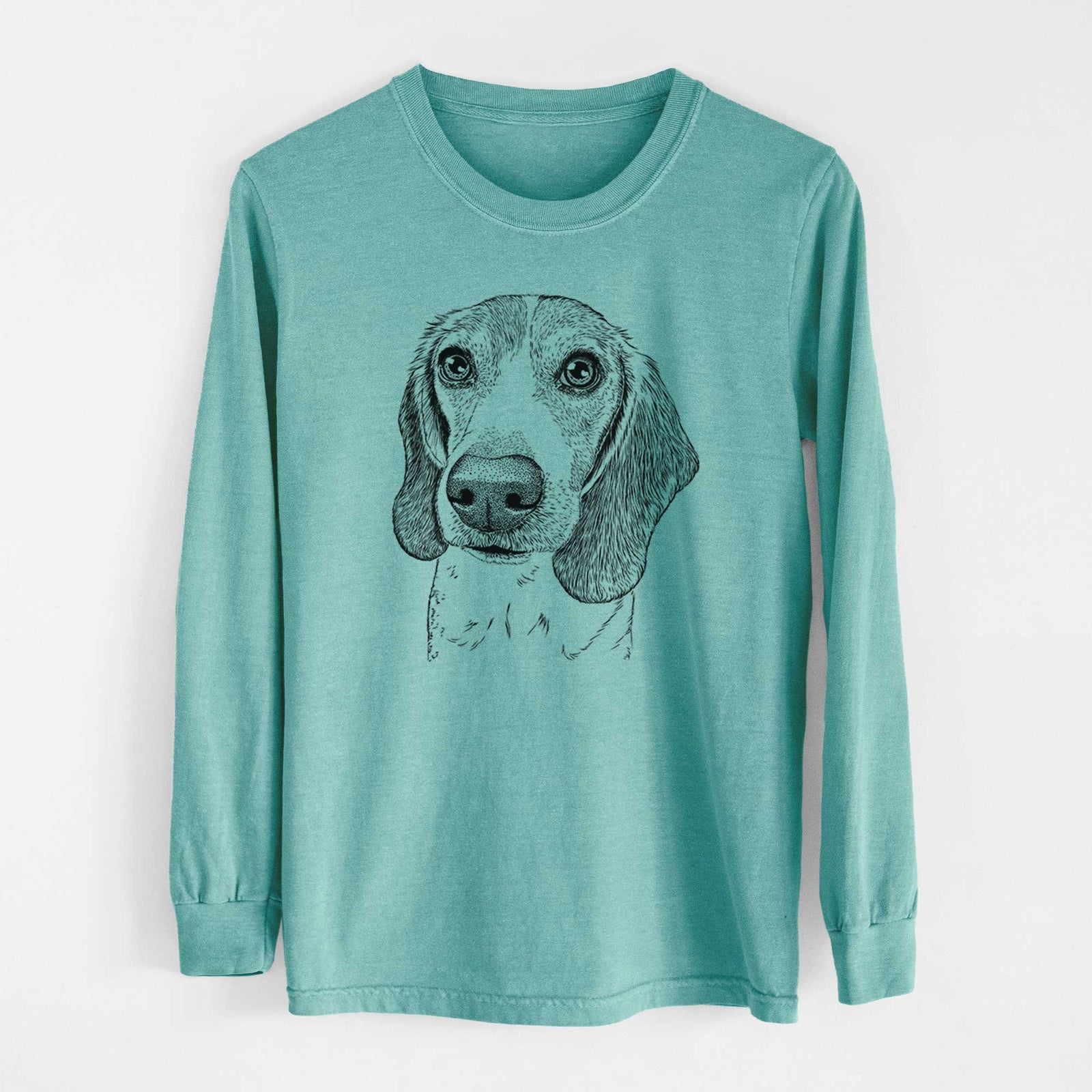 Bare Elvis the Bluetick Beagle - Heavyweight 100% Cotton Long Sleeve