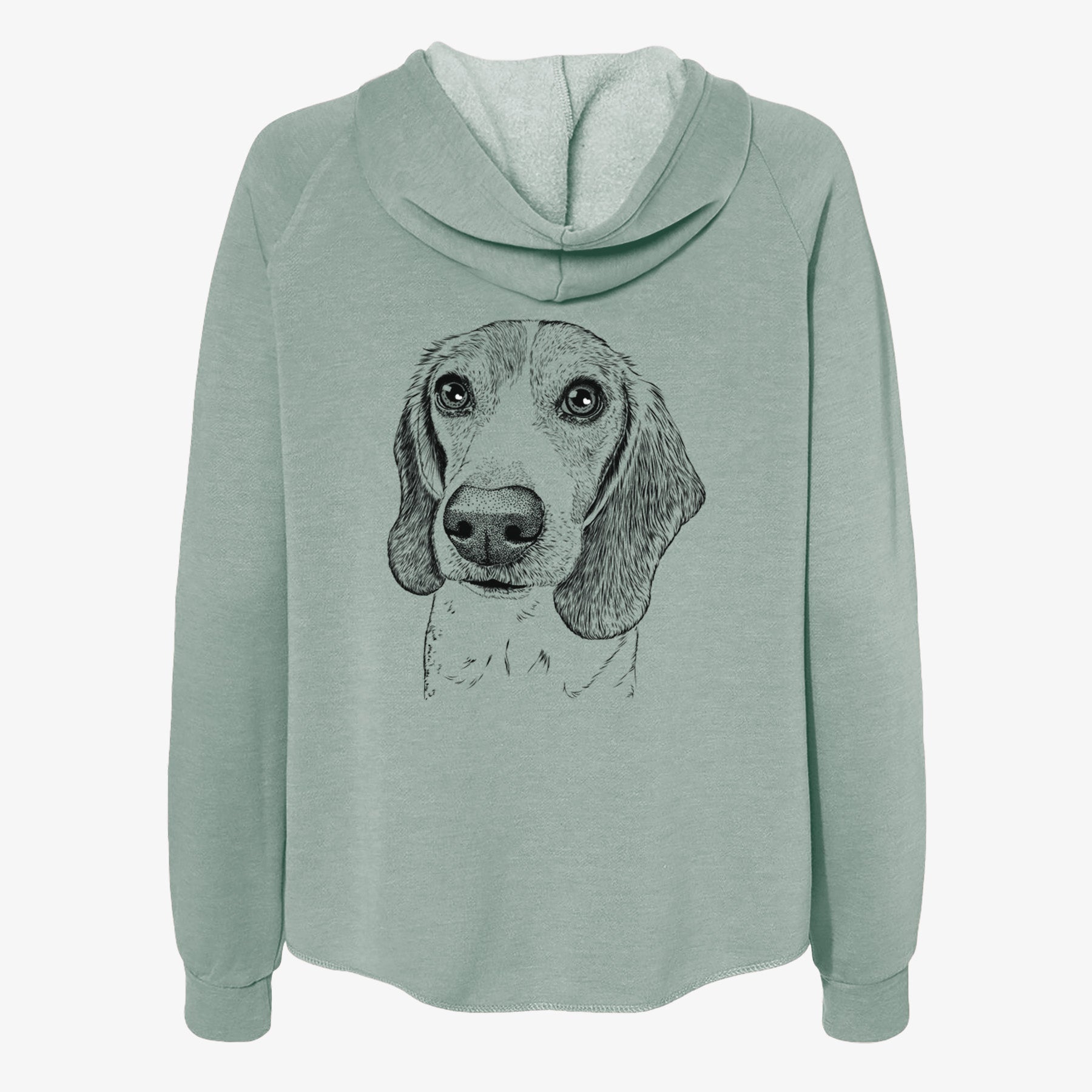 Elvis the Bluetick Beagle - Women's Cali Wave Zip-Up Sweatshirt