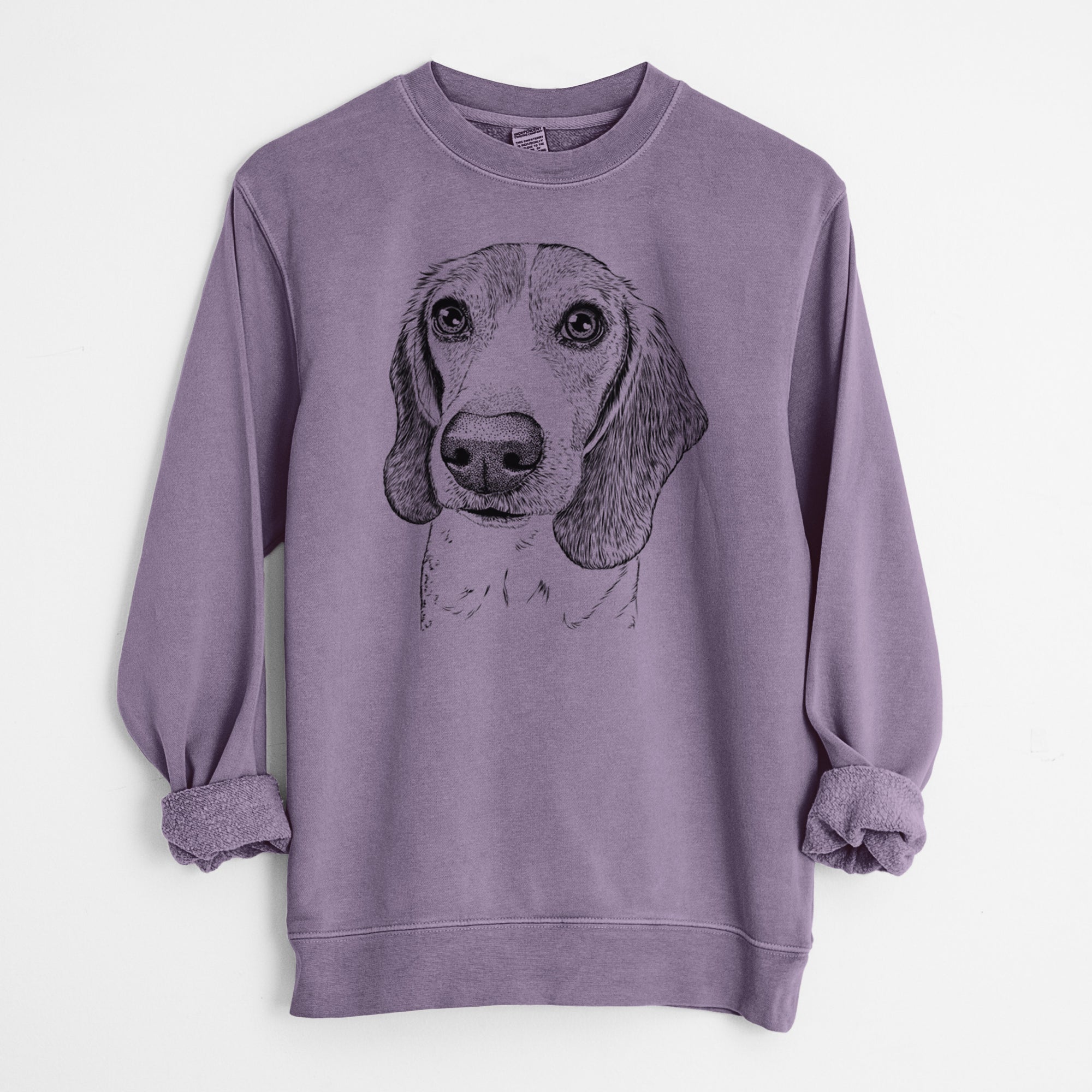 Bare Elvis the Bluetick Beagle - Unisex Pigment Dyed Crew Sweatshirt