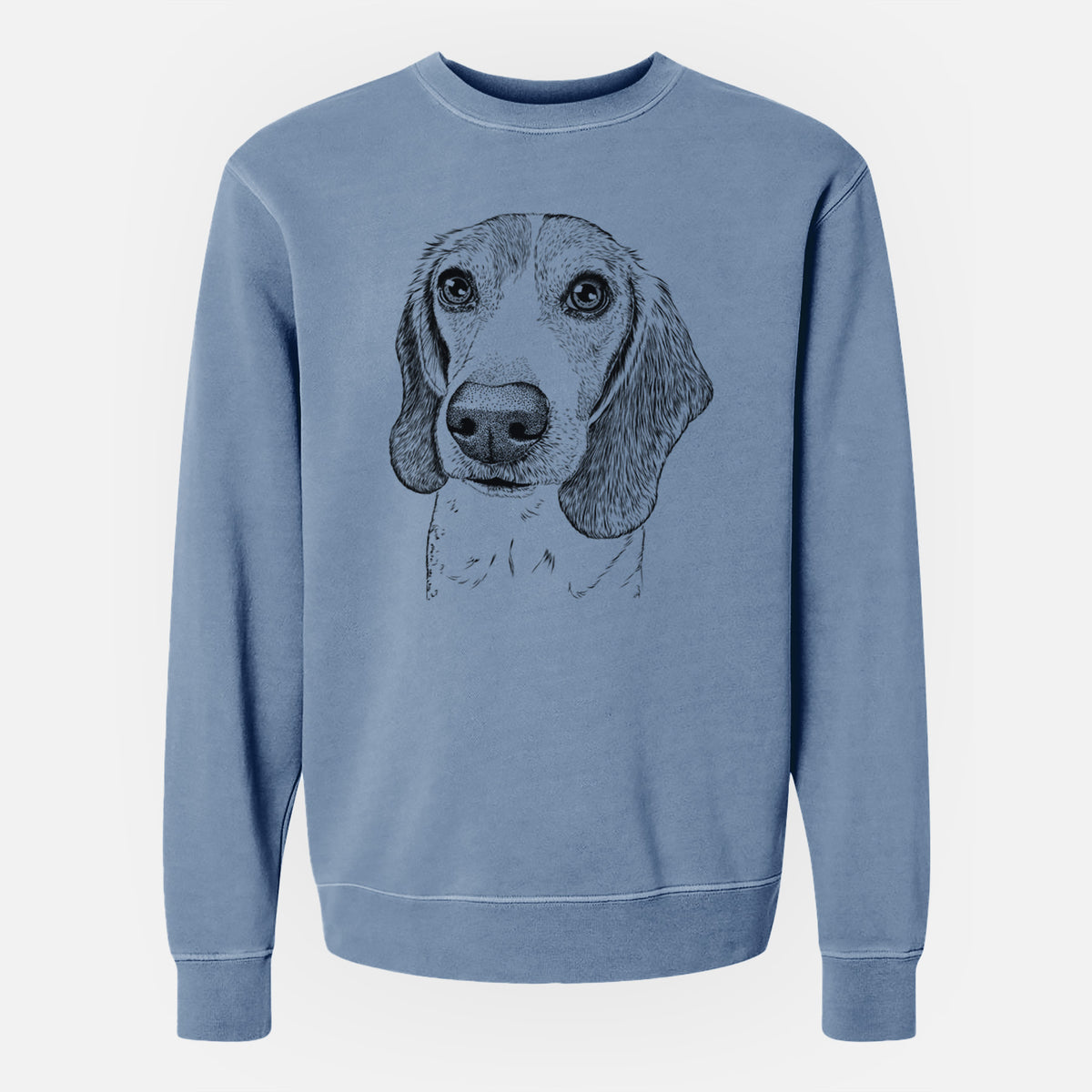 Bare Elvis the Bluetick Beagle - Unisex Pigment Dyed Crew Sweatshirt