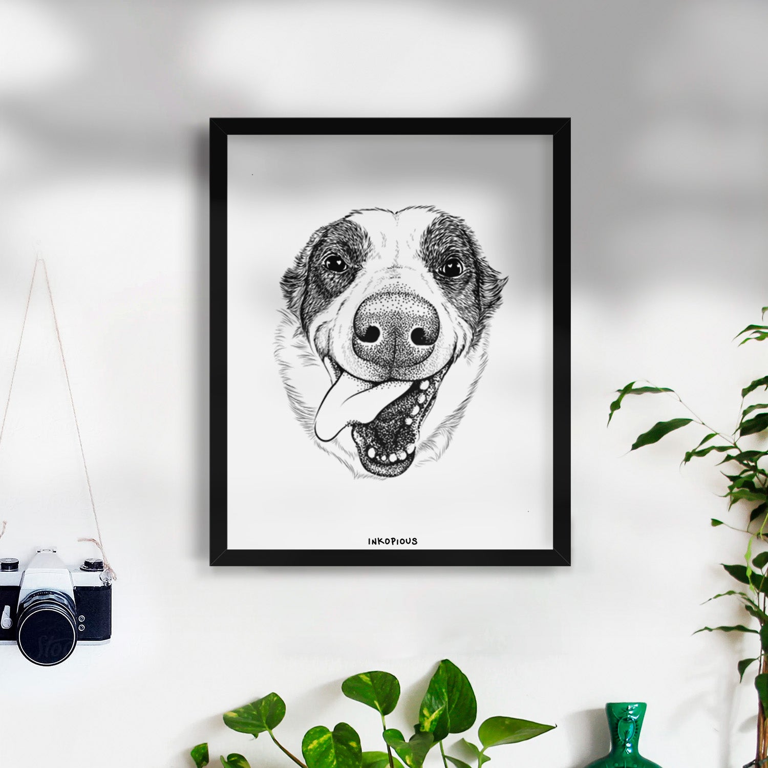 Elwood the Border Collie Art Print