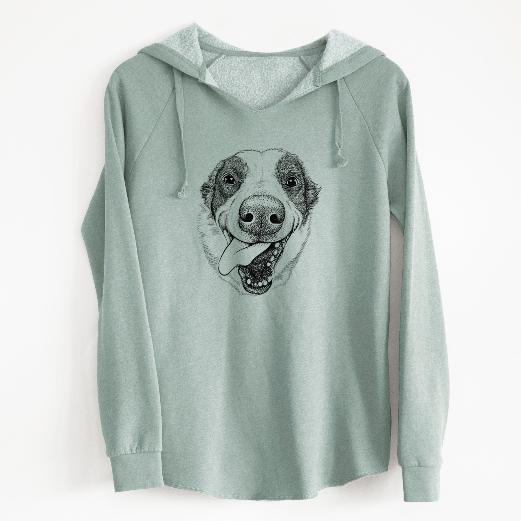 Bare Elwood the Border Collie - Cali Wave Hooded Sweatshirt