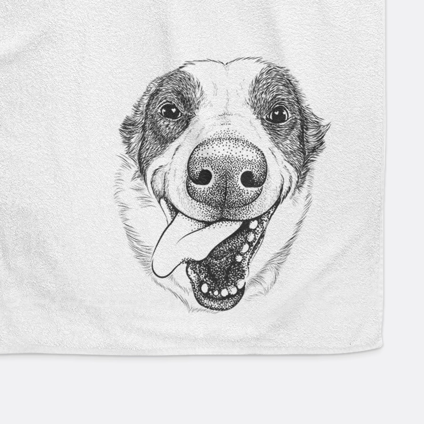 Elwood the Border Collie Decorative Hand Towel