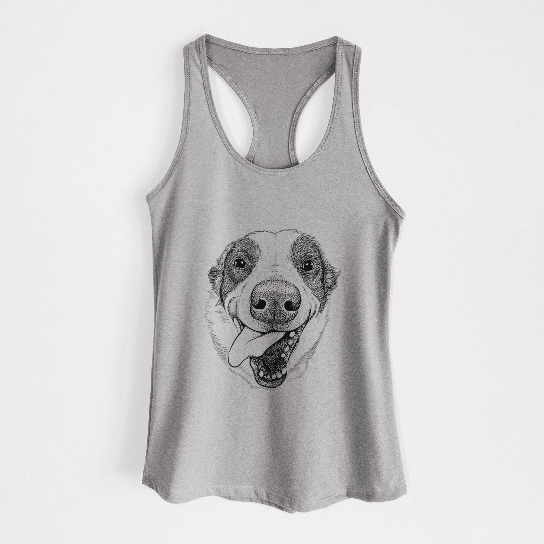 Elwood the Border Collie - Women's Racerback Tanktop