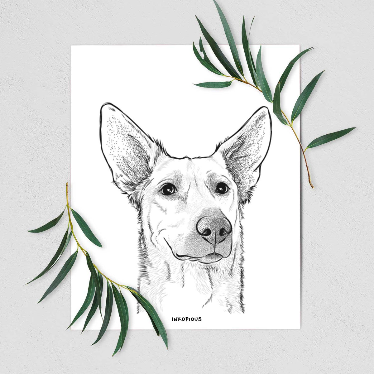 Ember the Shepherd Mix Art Print