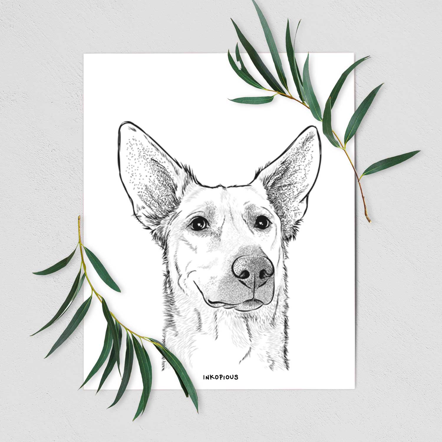 Ember the Shepherd Mix Art Print