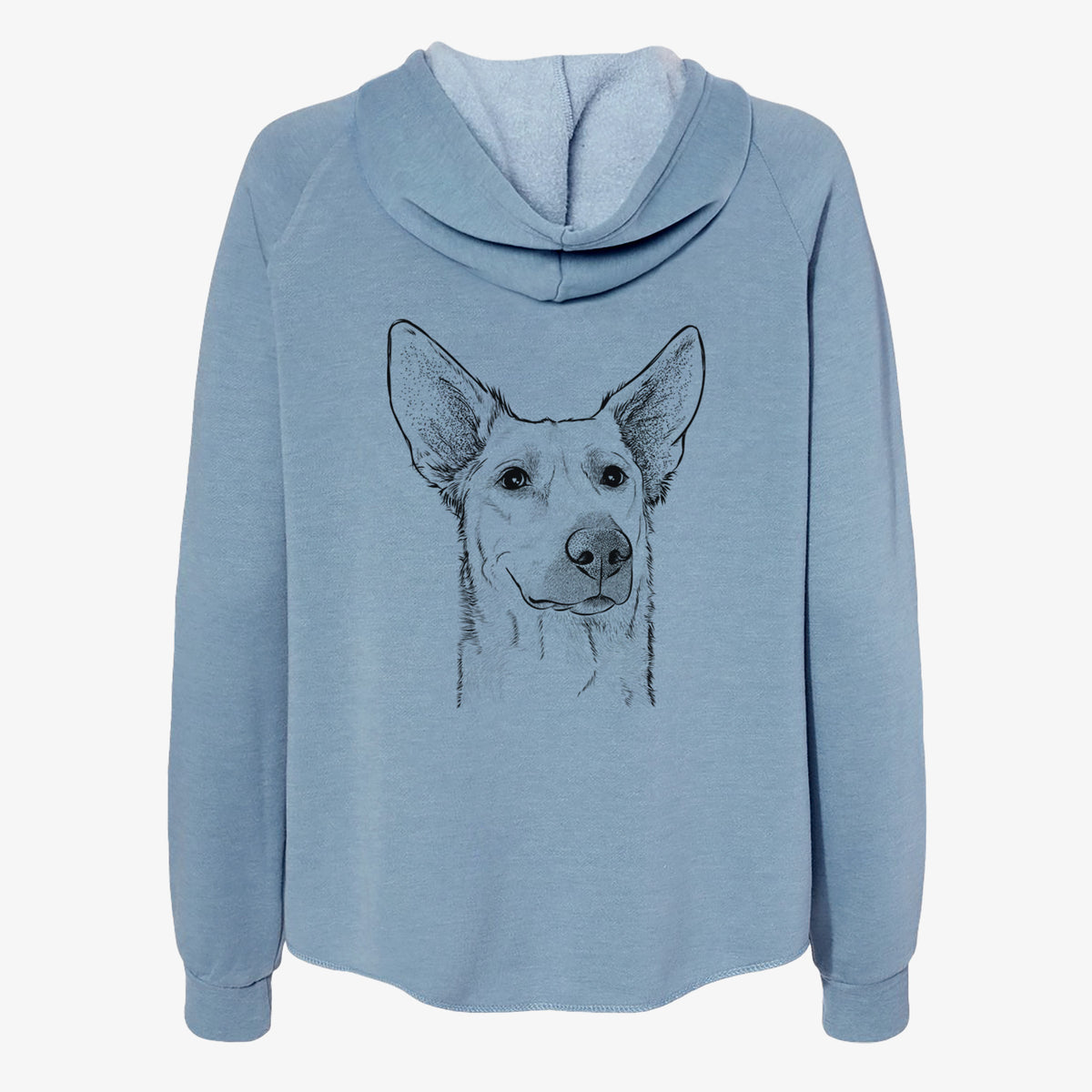 Ember the Shepherd Mix - Women's Cali Wave Zip-Up Sweatshirt